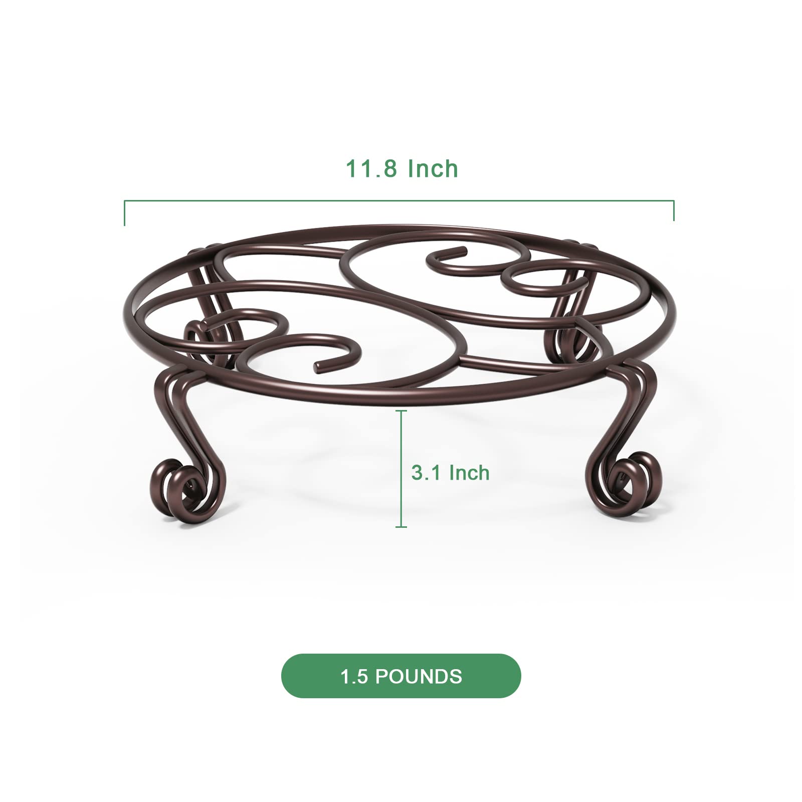 yimobra top view floral pattern ring adding decorative touch and secure pot seating