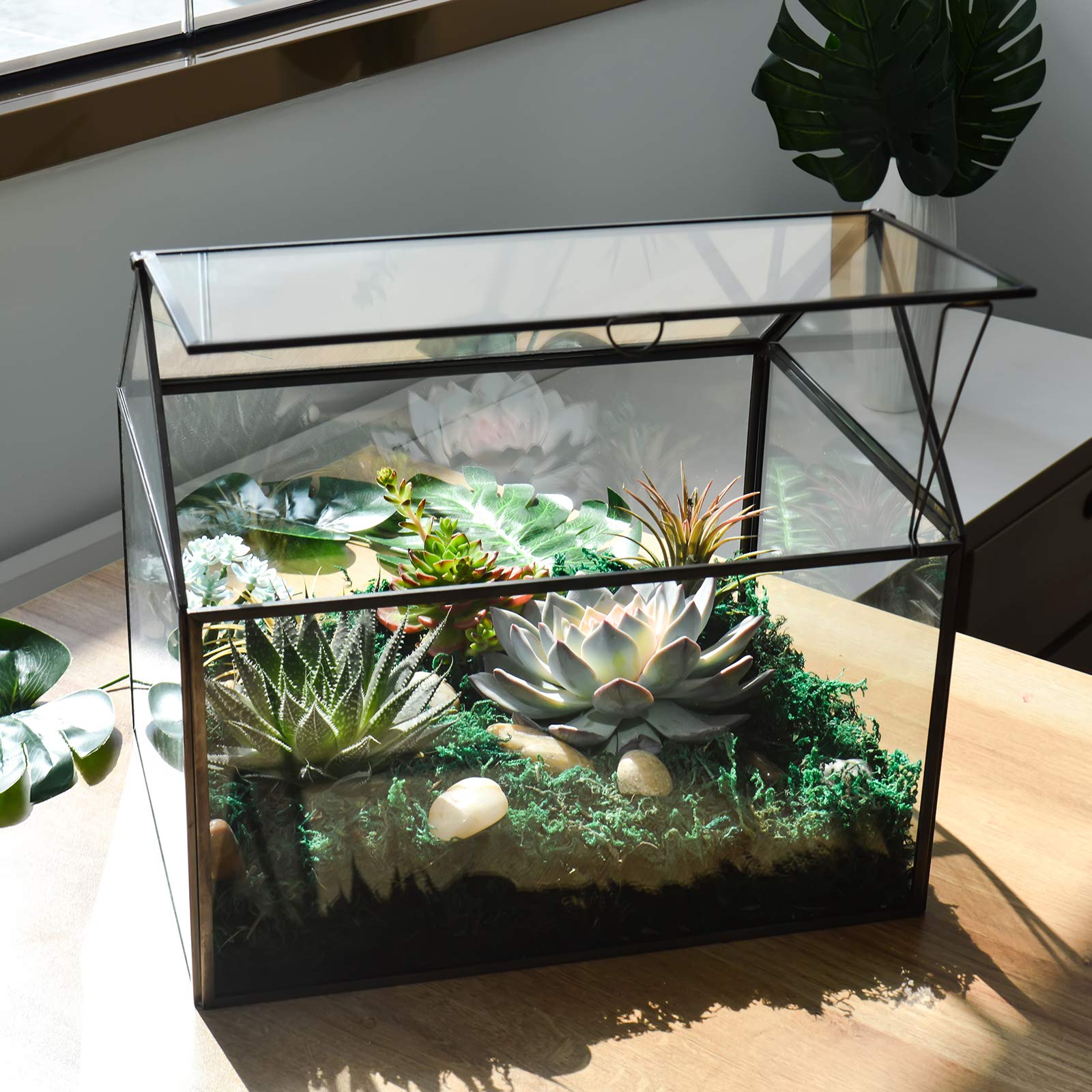 YIMORENCE V swing lid open for easy access, enabling simple planting and watering