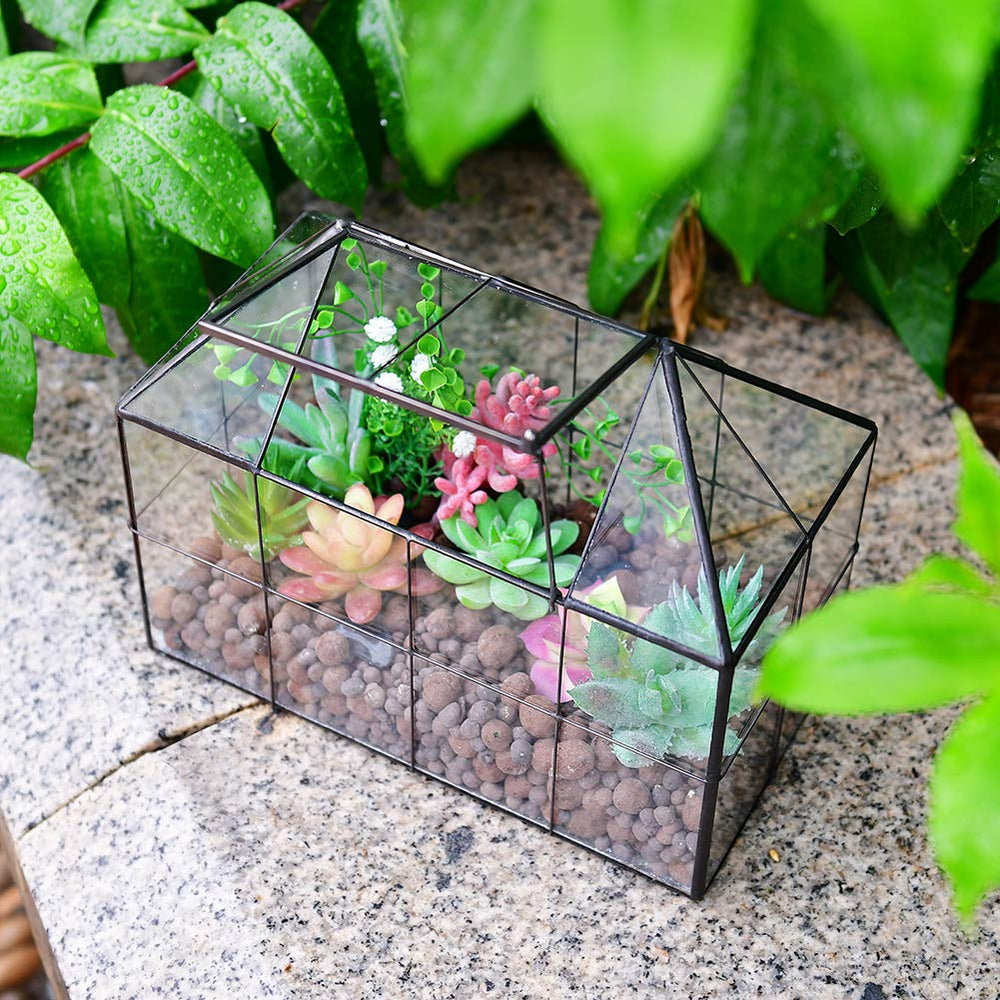 YIMORENCE V swing lid open for easy watering and maintenance benefit