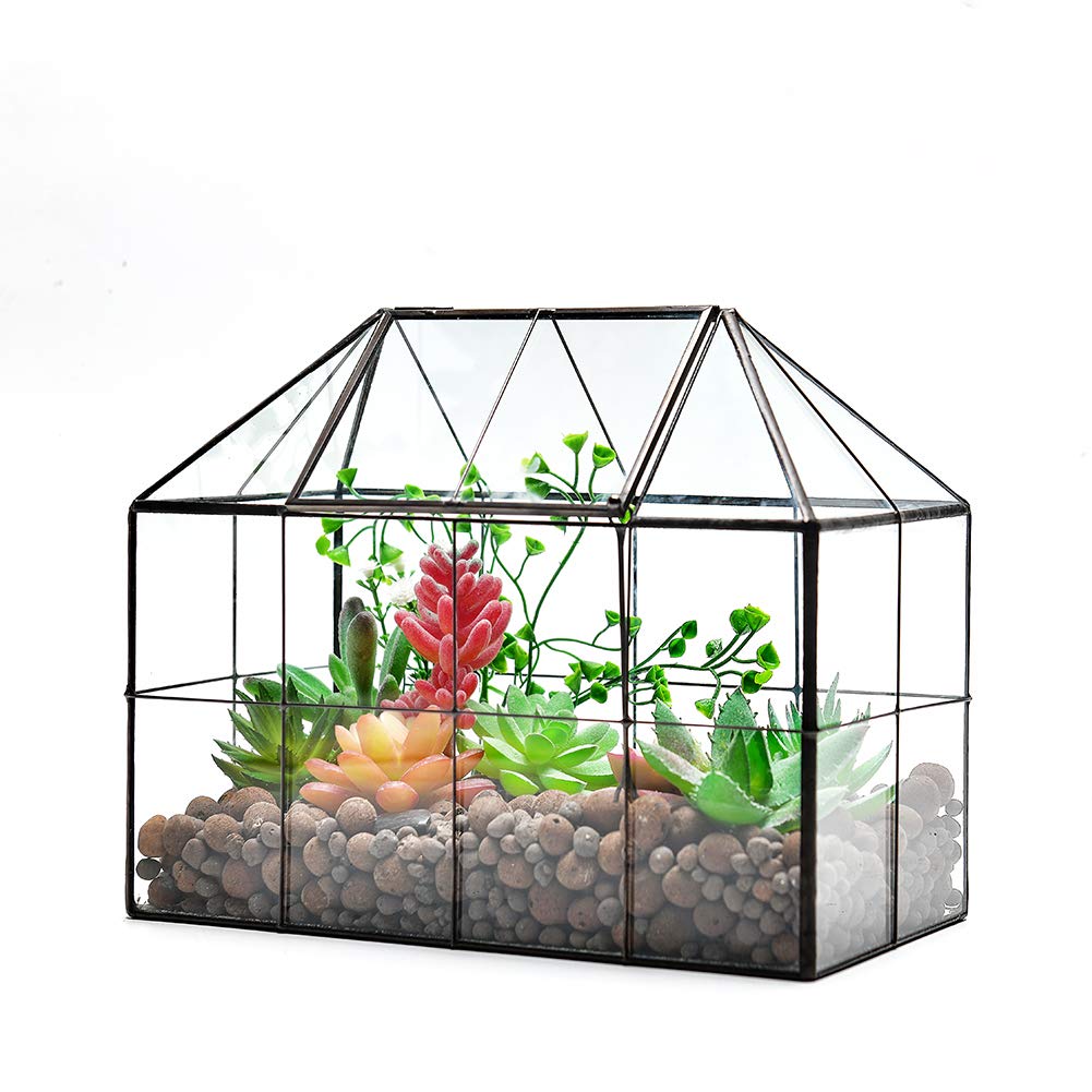 YIMORENCE V terrarium on desk next to notebook to show size and placement benefit