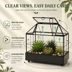 YIMORENCE V swing lid open showing easy access for planting and trimming