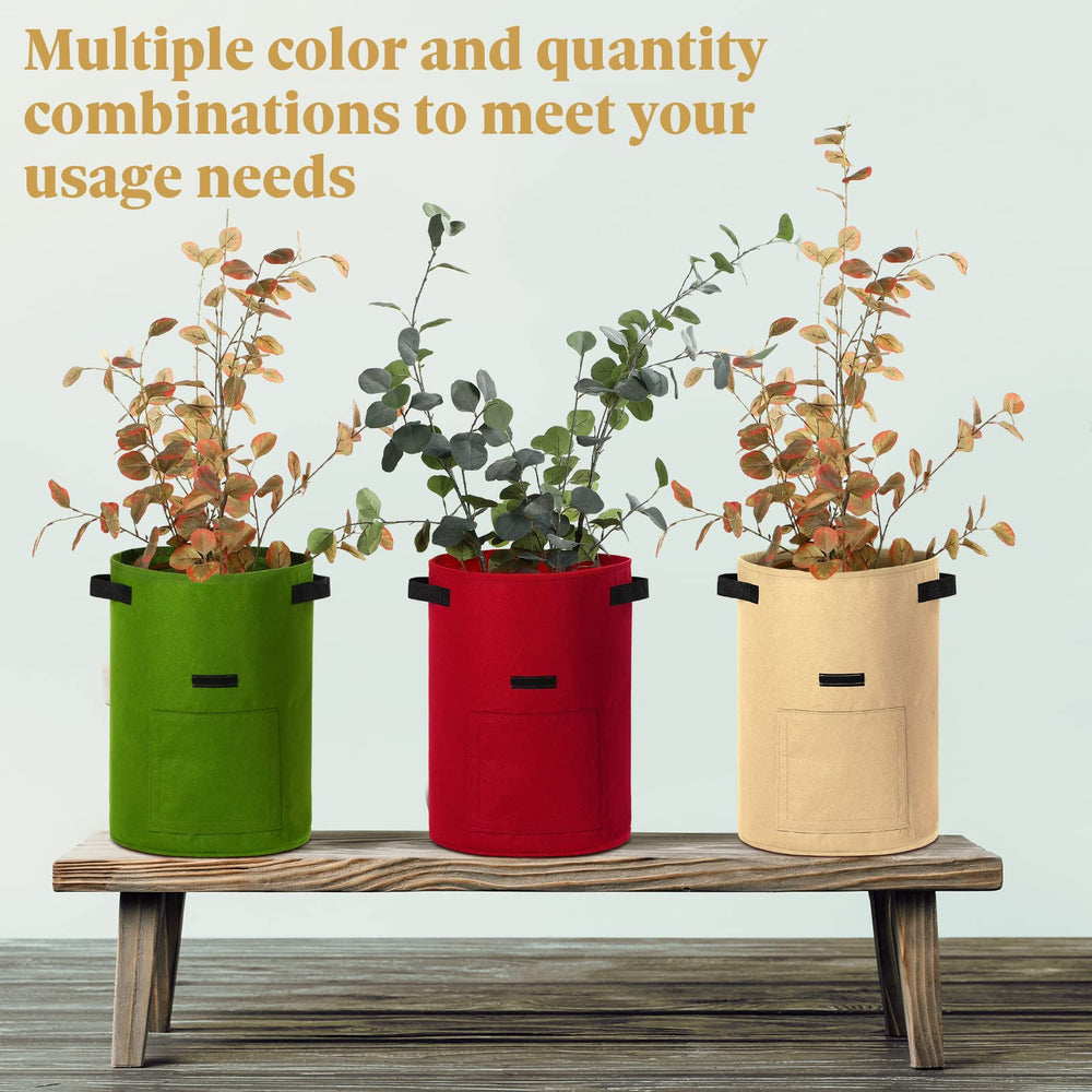 Yinder folded grow bags flat for compact storage saving space during off-season