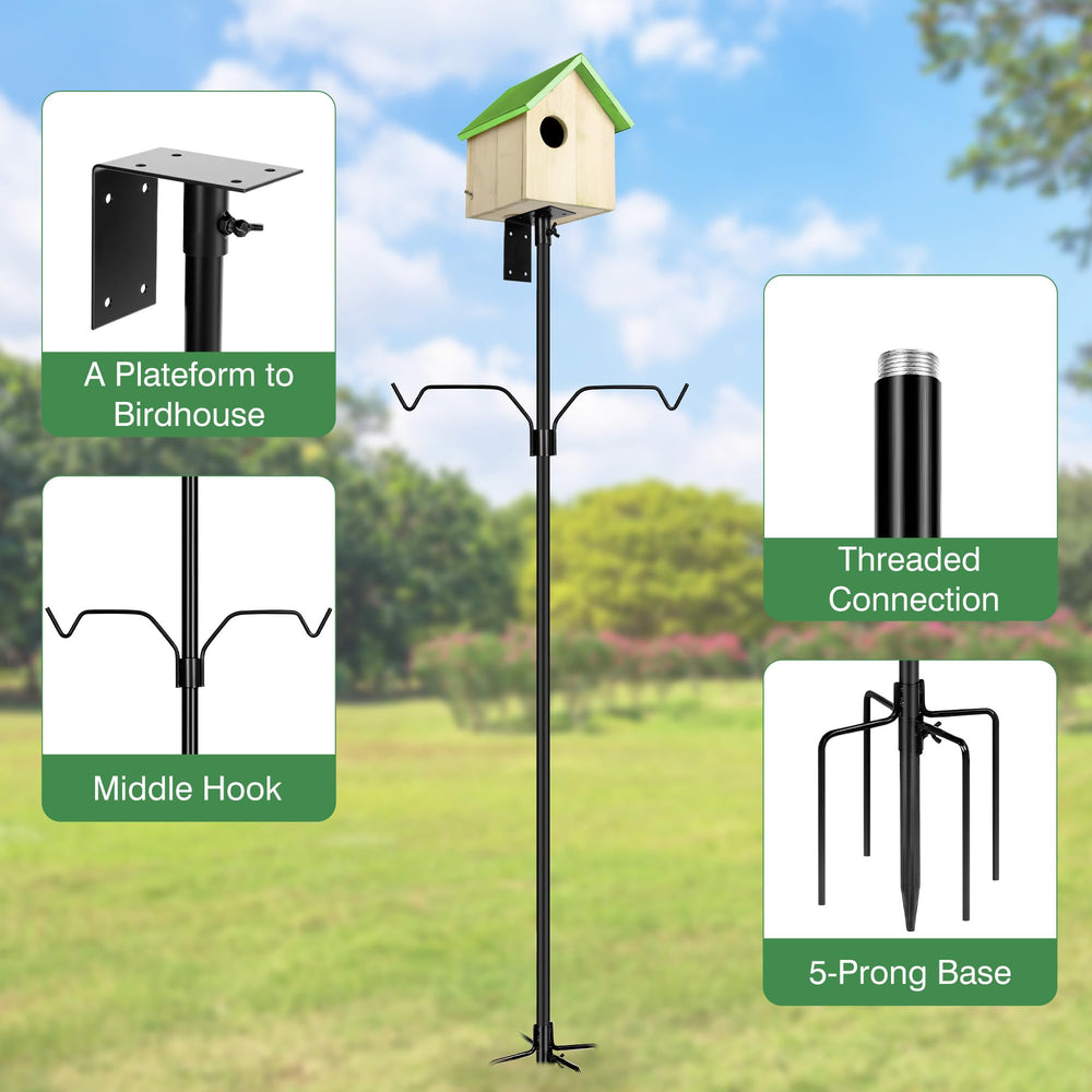 YINGYM five-prong base inserted in soil for strong anchoring benefit