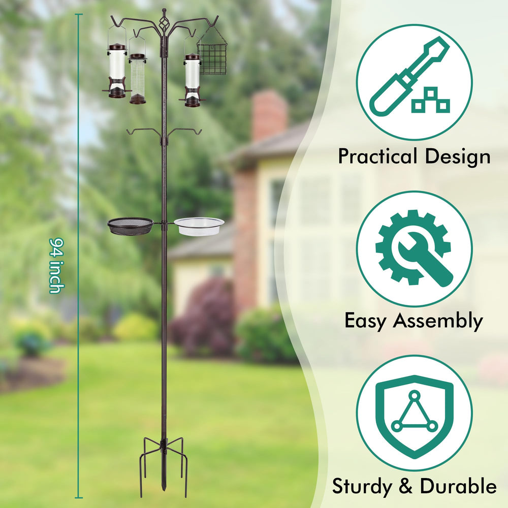 YINGYM close-up of hooks and attachment hardware for flexible feeder placement