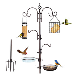 YINGYM full feeding station setup showing height and multiple feeders for easy birdwatching