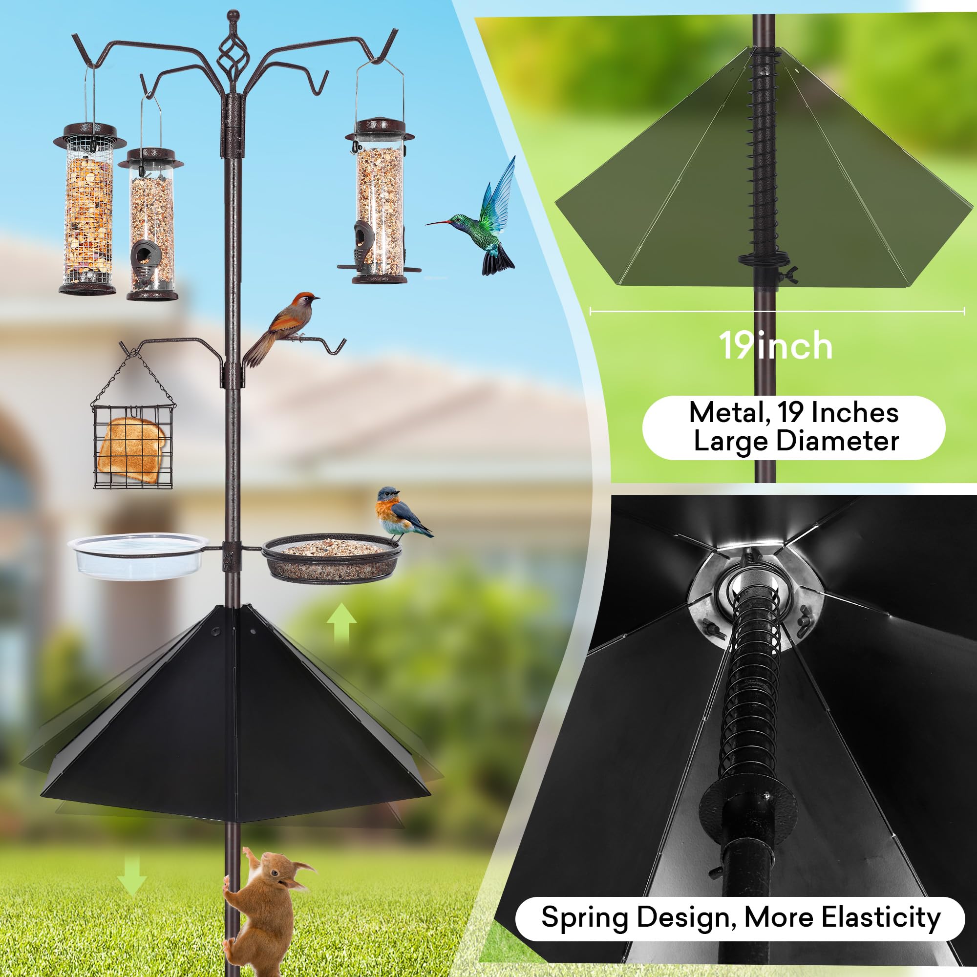 YINGYM five-prong ground anchor securing pole for stable outdoor use