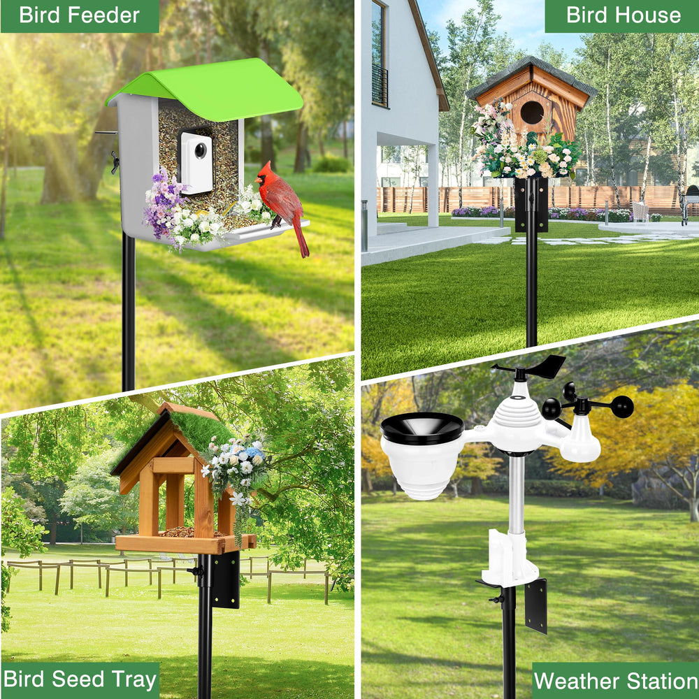 YINGYM height comparison with feeder showing adjustable 79-inch reach