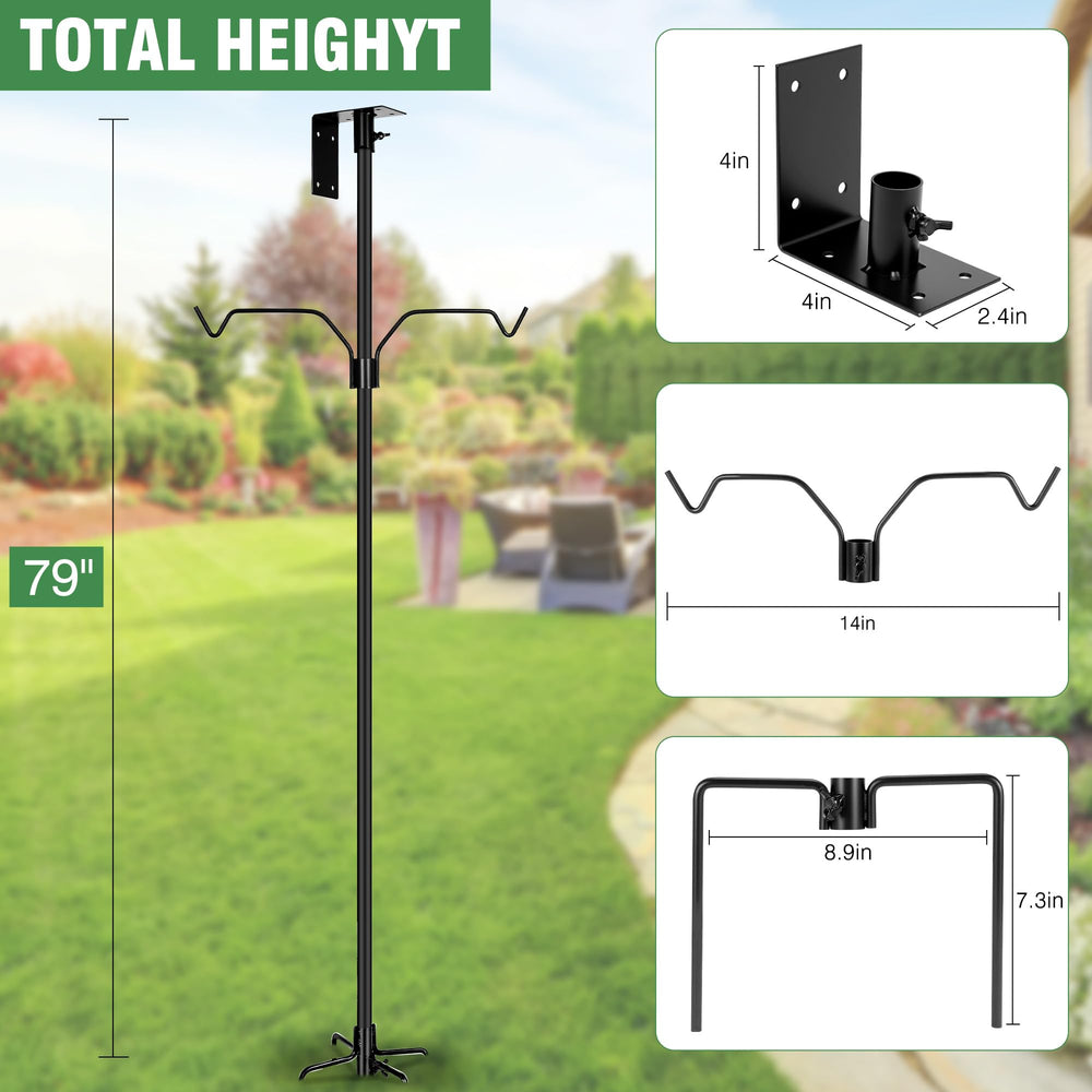 YINGYM middle hooks holding feeders for versatile hanging options
