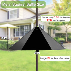 YINGYM mounted on pole in yard demonstrating secure squirrel protection