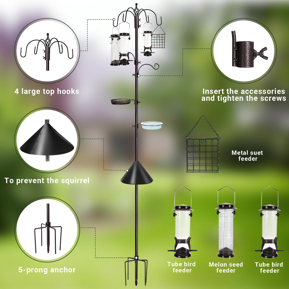 YINGYM top hooks and tube feeder detail for multiple hanging seed feeders