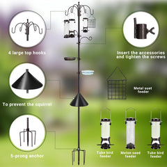 YINGYM top hooks and tube feeder detail for multiple hanging seed feeders