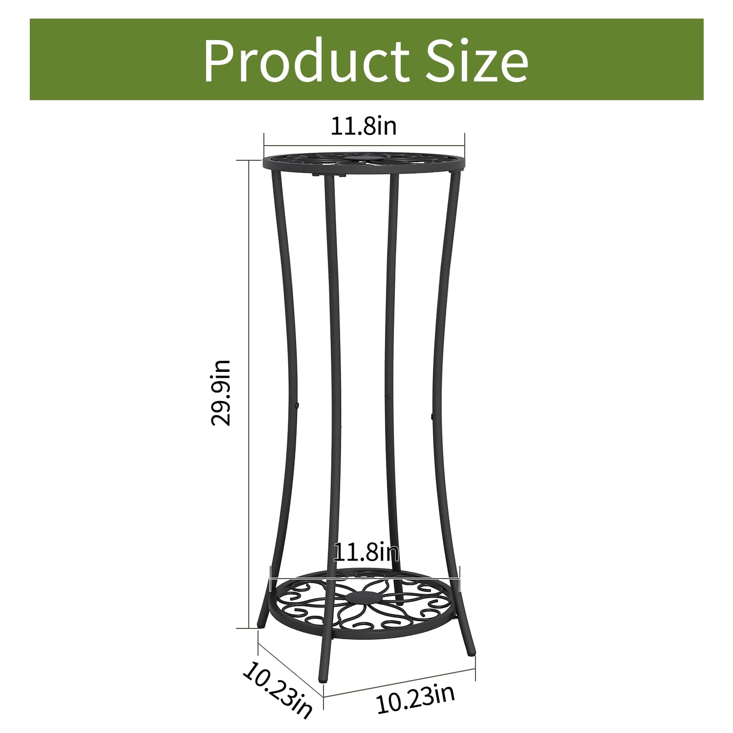 YINMIT lower shelf round supports keeping pots stable and centered