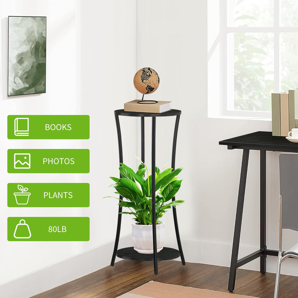 YINMIT plant stand staged in living room bringing plants closer to light and decor