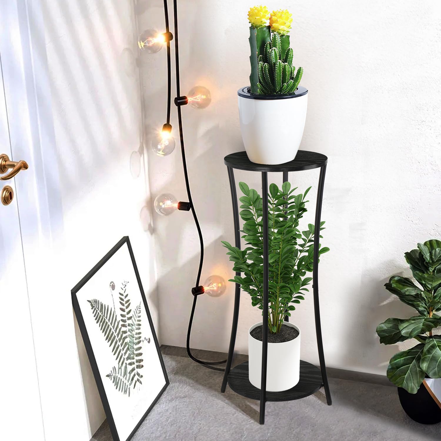 YINMIT stand next to a medium pot to show scale and multiple pot accommodation
