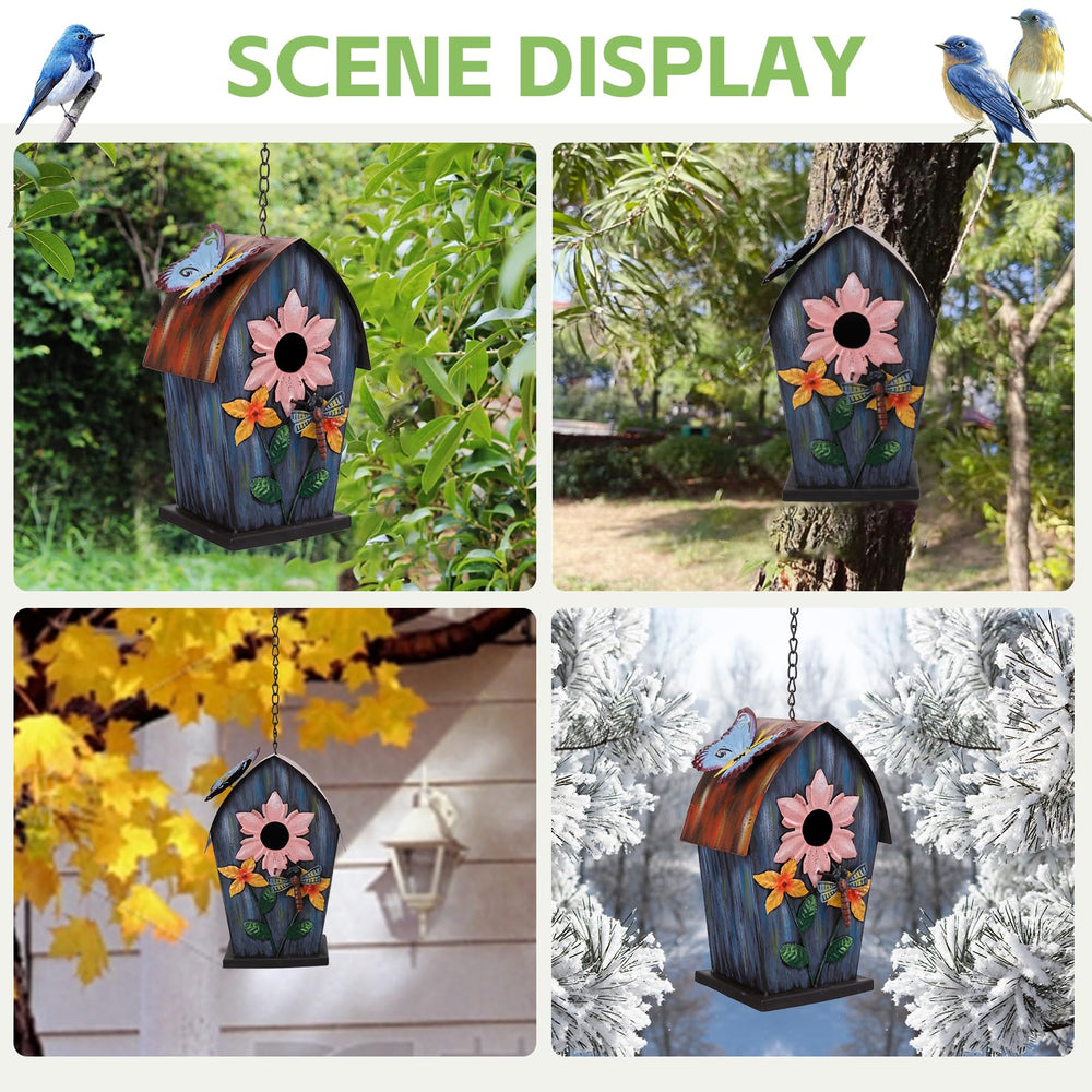 Yinns birdhouse staged as gift highlighting decorative appeal for bird lovers