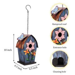 Yinns birdhouse hanging in garden creating attractive outdoor habitat