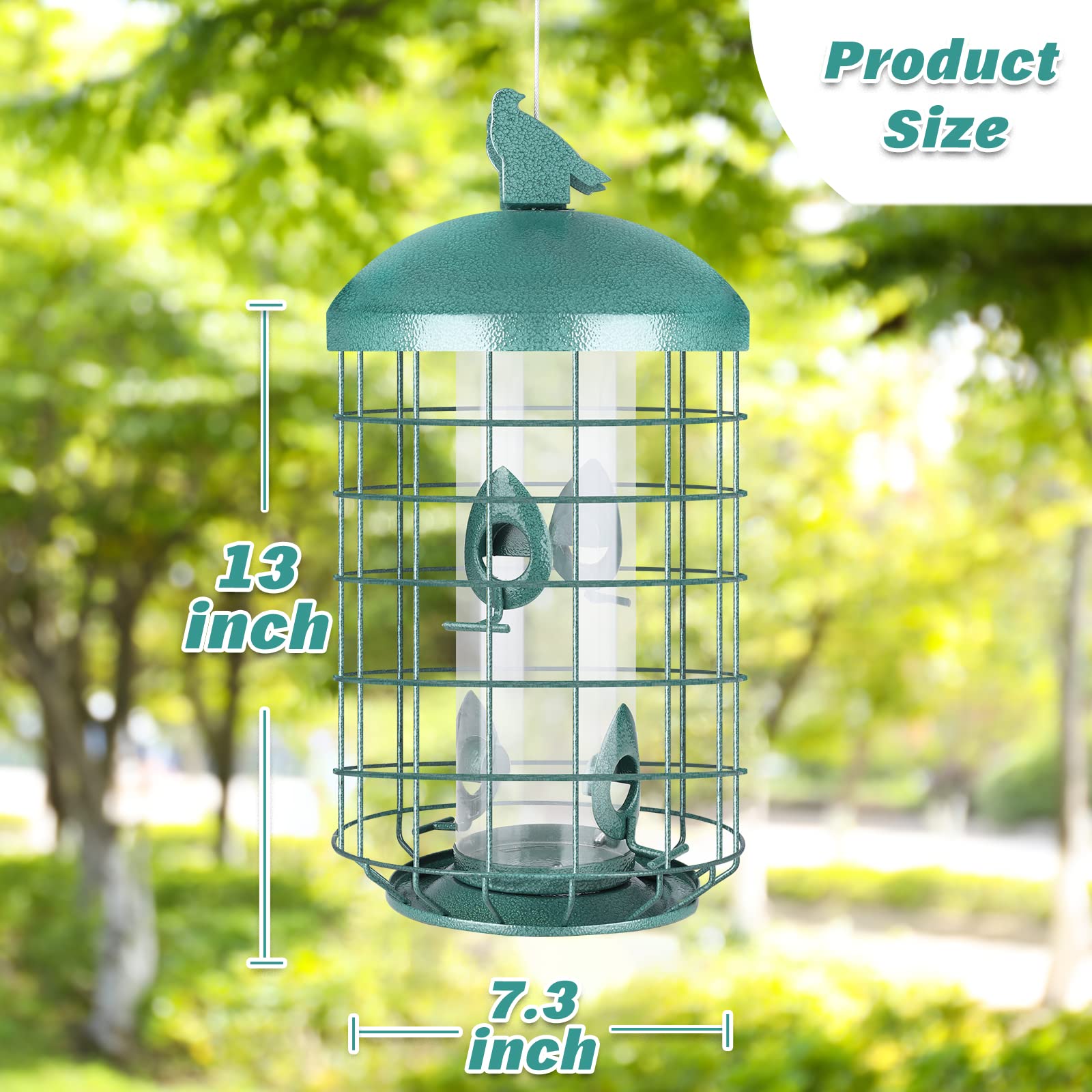Yinns feeder held by hand to show scale and portable size