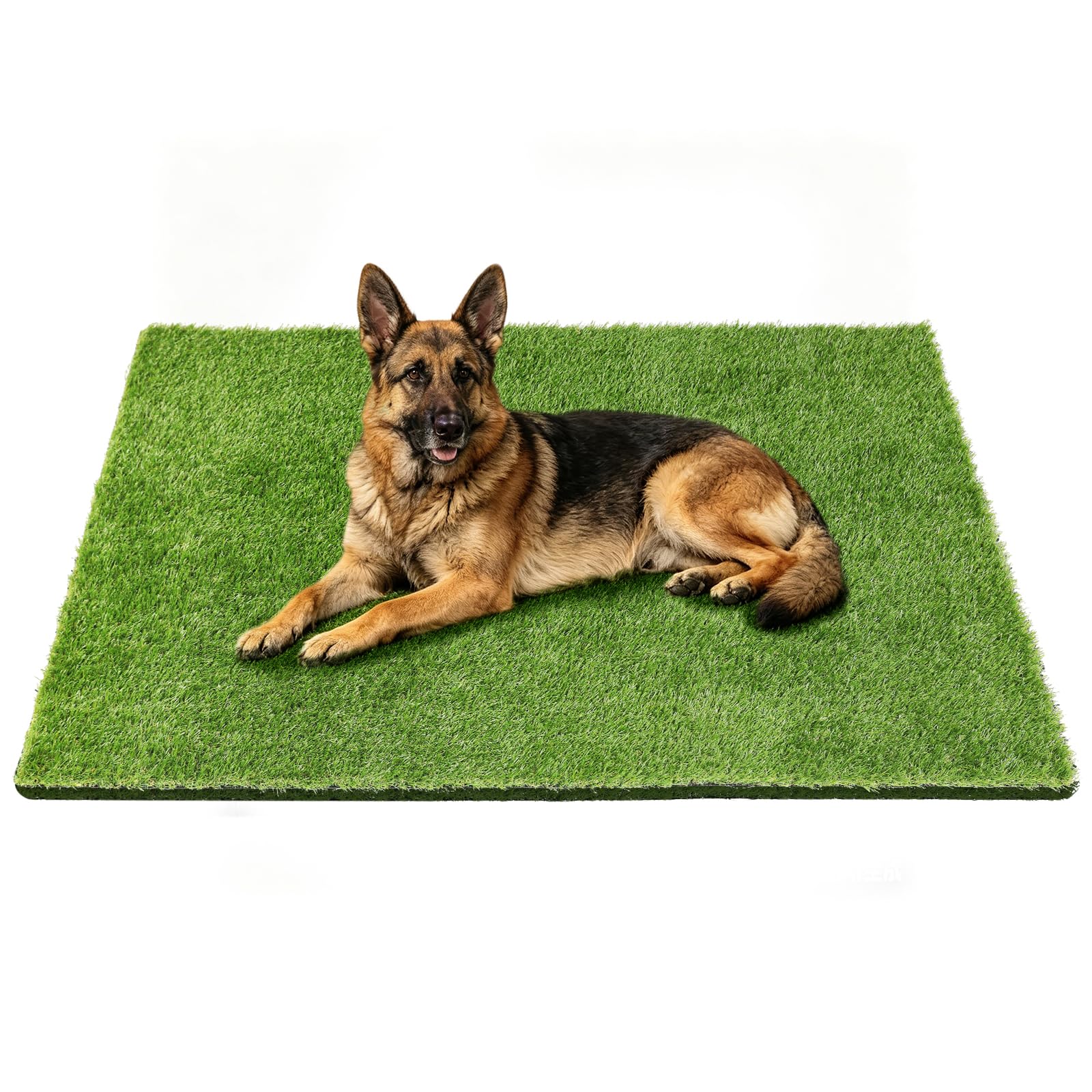Yinoos front view showing full 59x36 mat and realistic grass benefit