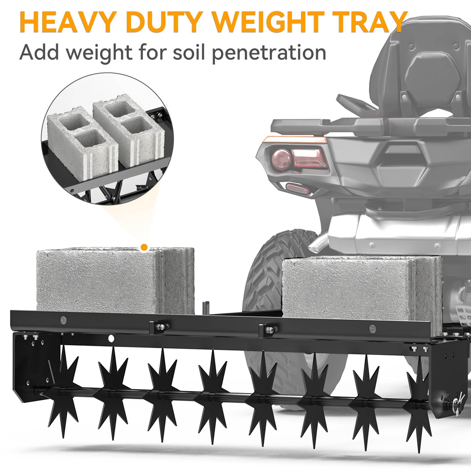 YINTATECH aerator in use pulled by tractor improving lawn aeration efficiency