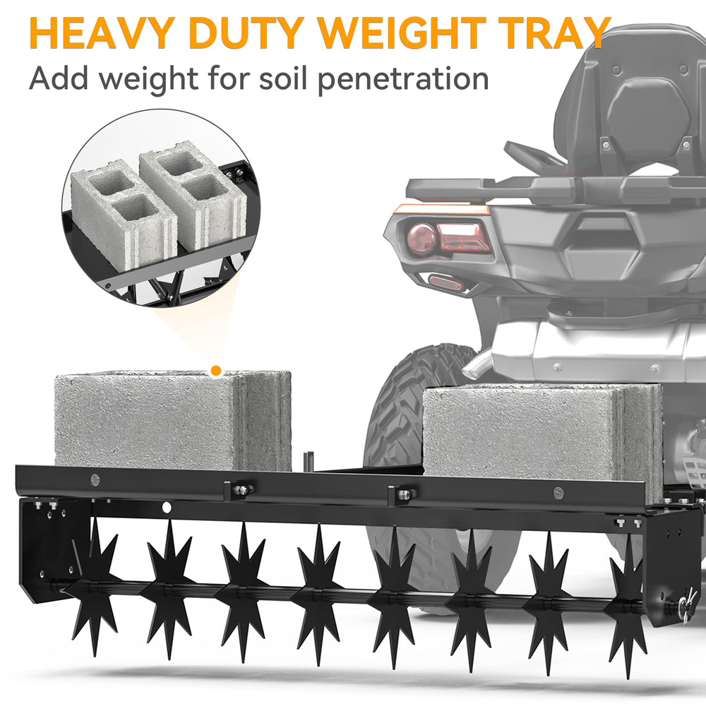 YINTATECH aerator in use pulled by tractor improving lawn aeration efficiency