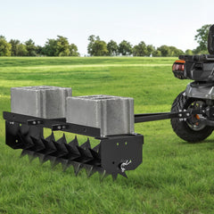 YINTATECH universal hitch connected to tractor demonstrating easy attachment