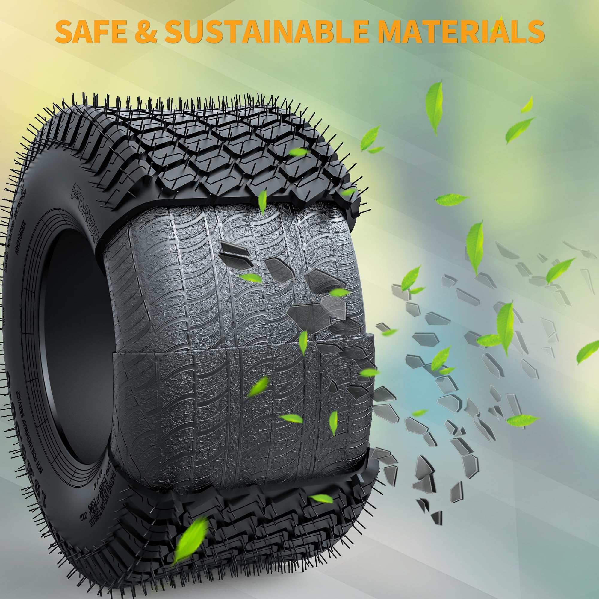 YINTATECH tire on wet grass illustrating water drainage and grip