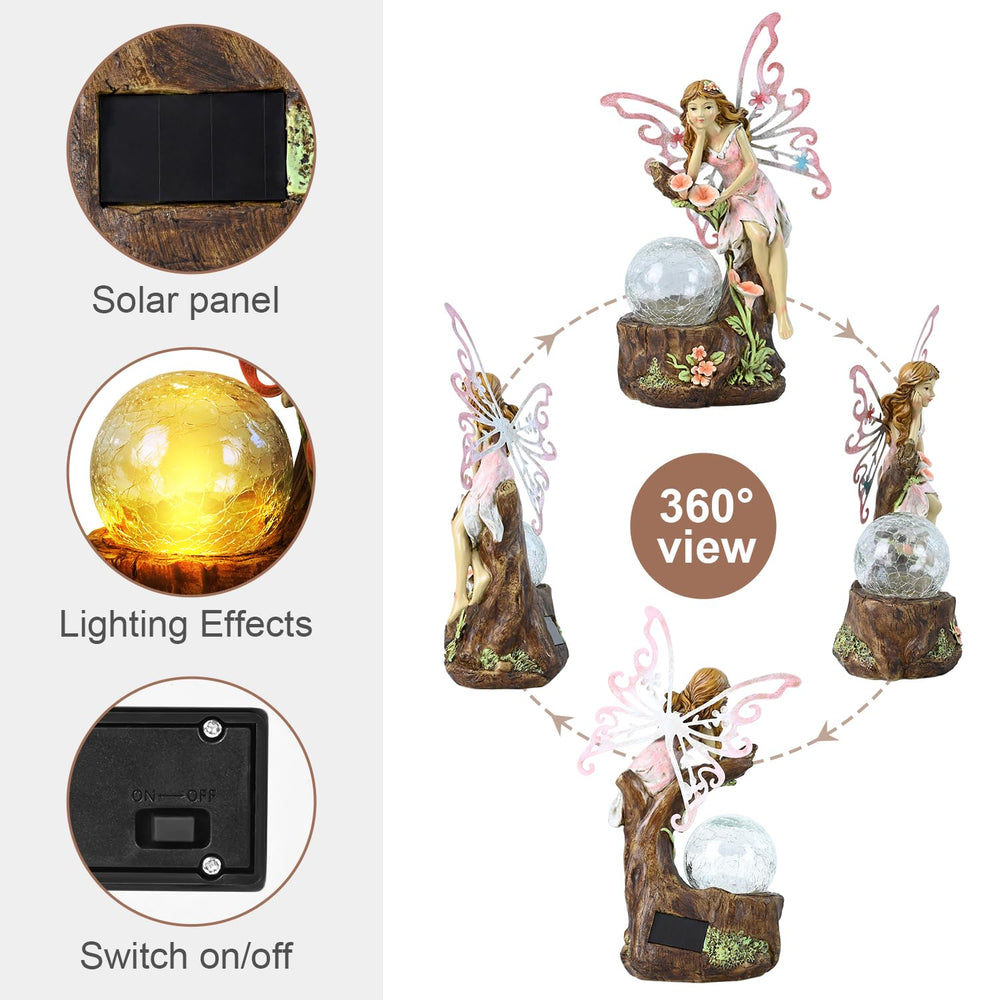 Yiosax solar panel on base capturing sunlight for automatic night lighting