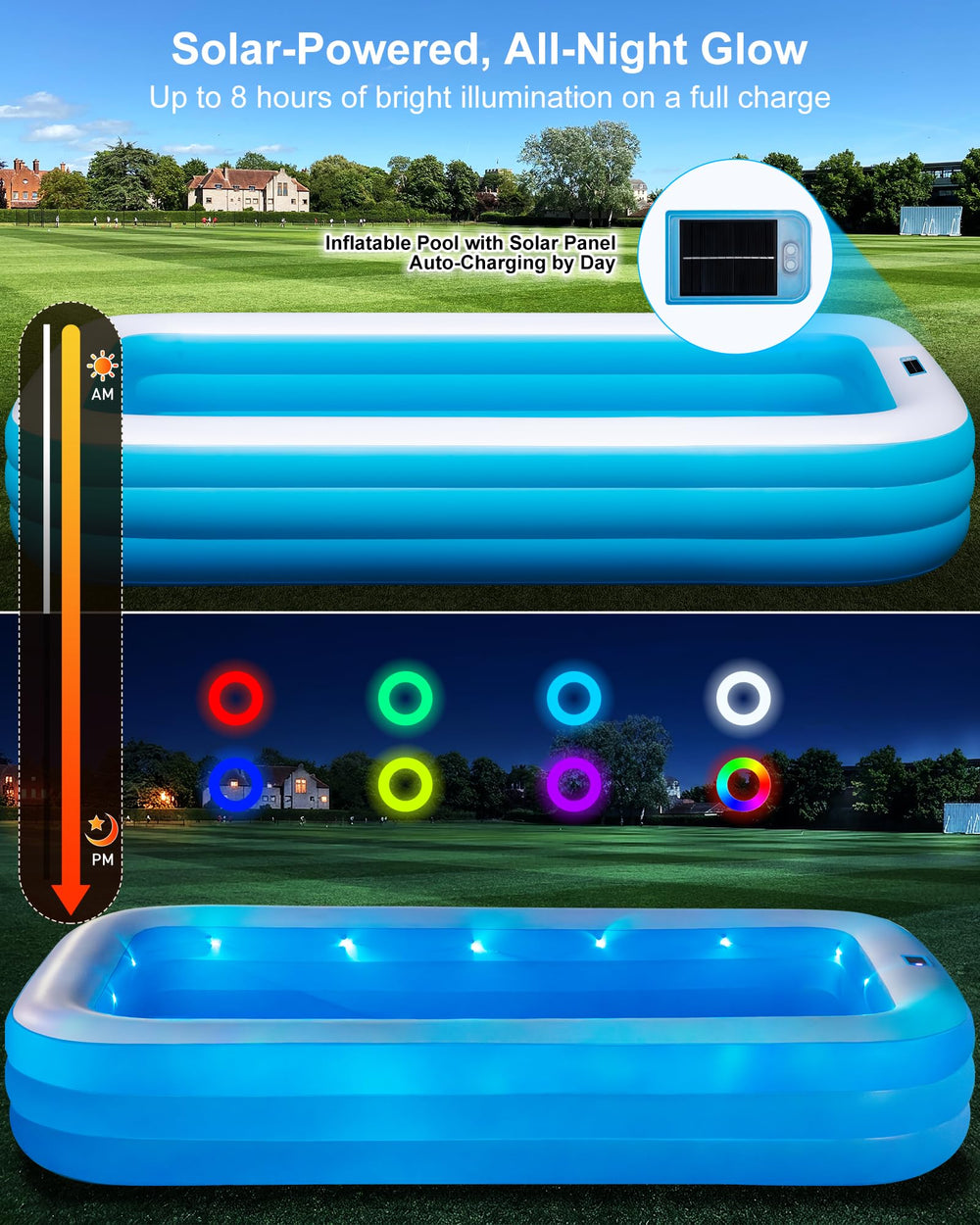YIPYOP family enjoying pool demonstrating roomy comfort for adults and kids