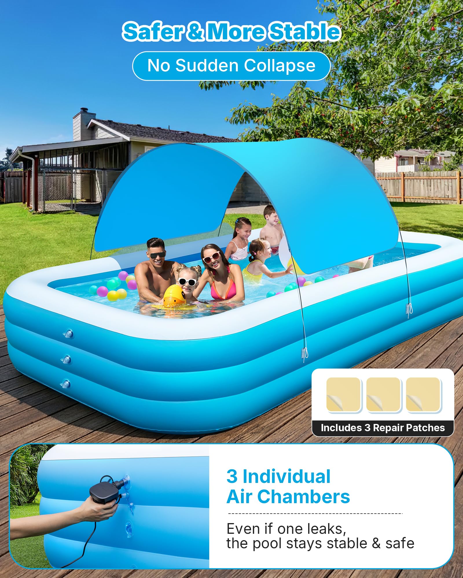 YIPYOP pool side seating showing roomy comfort for group benefit