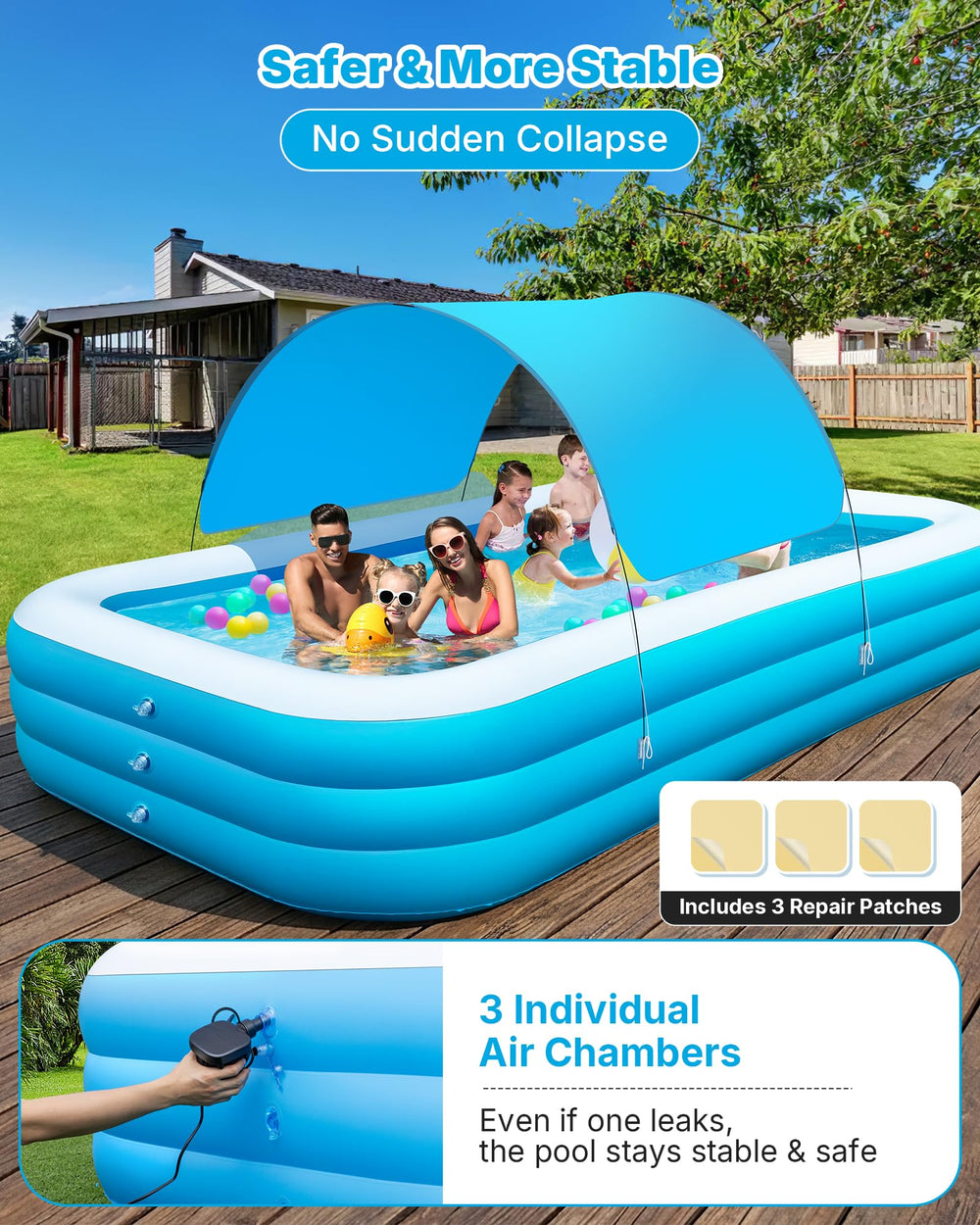 YIPYOP pool side seating showing roomy comfort for group benefit