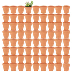 Yishang front view of 72-pack terracotta pots showing quantity and warm tone, ideal for bulk projects