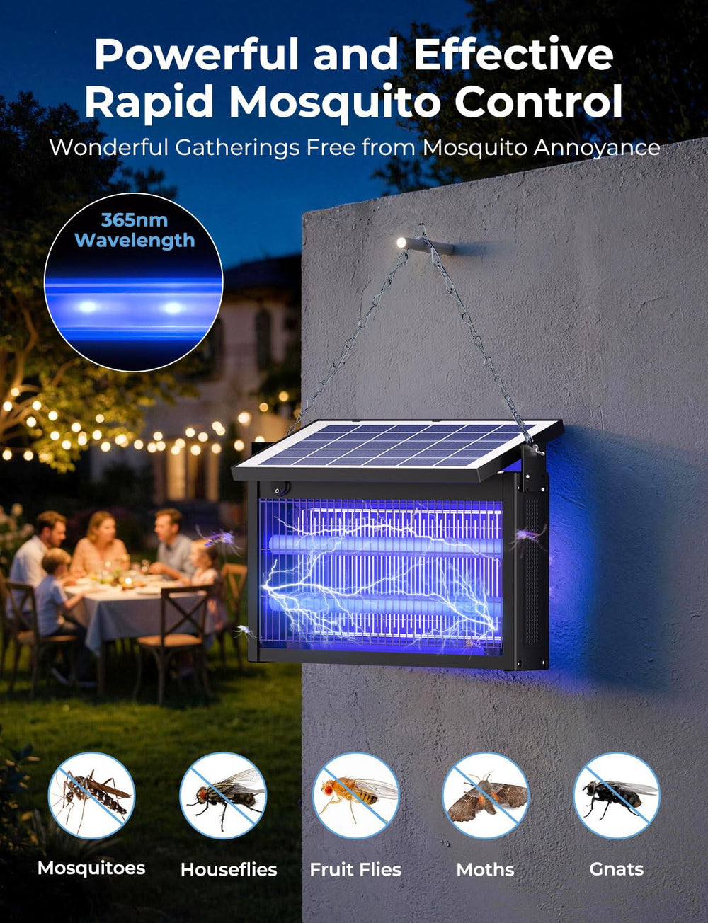 YISSVIC electric grid detail demonstrating powerful zapper action for pests
