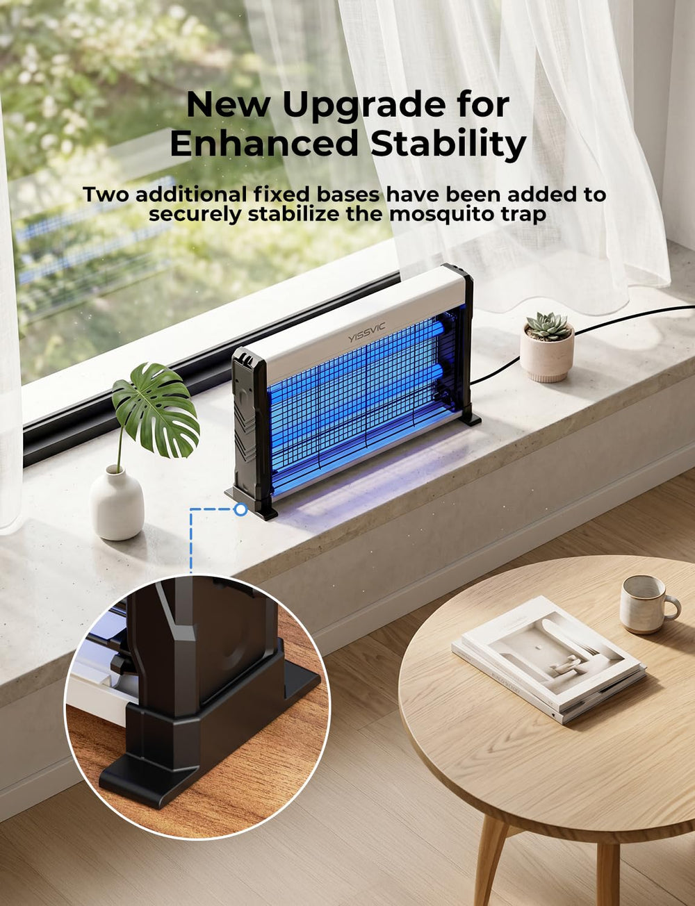 YISSVIC wall hanging chain installed for elevated placement and broader coverage