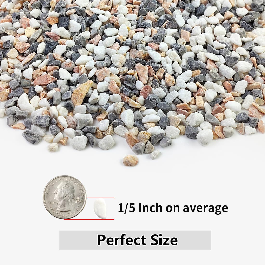 YISZM close-up of 1/5-inch pebble texture highlighting drainage-friendly surface and natural tones