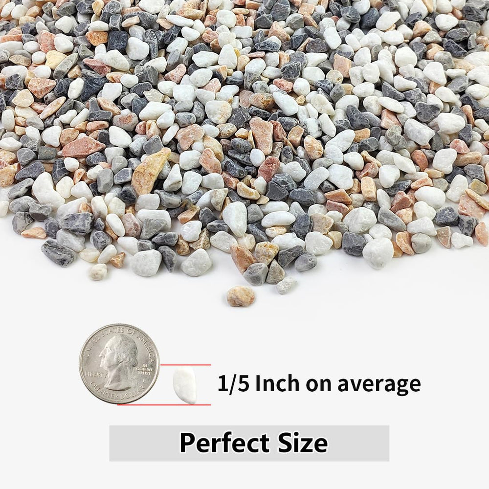 YISZM close-up of 1/5-inch pebble texture highlighting drainage-friendly surface and natural tones