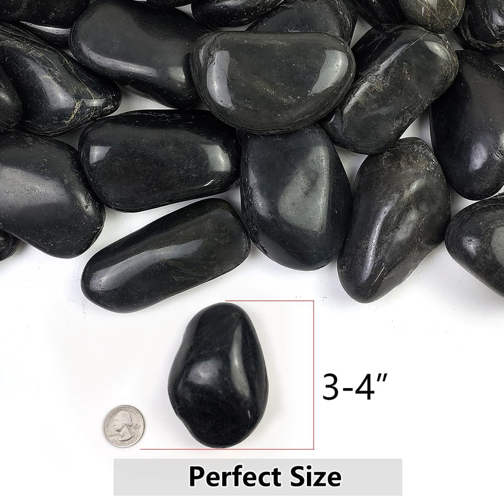 YISZM close-up of polished river rock surface highlighting smooth texture and natural elegance