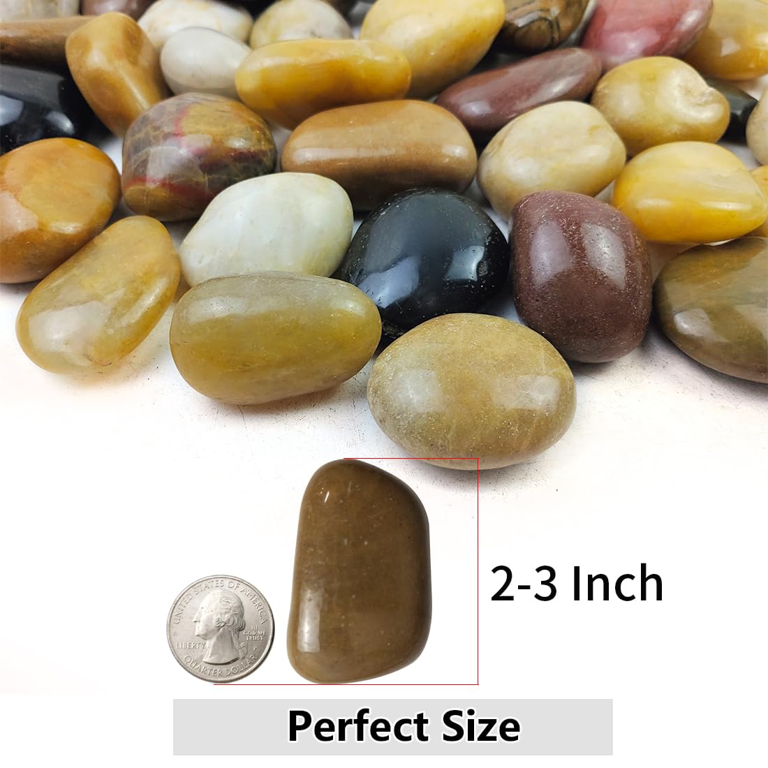 YISZM close-up of smooth pebble surface highlighting natural texture and durability
