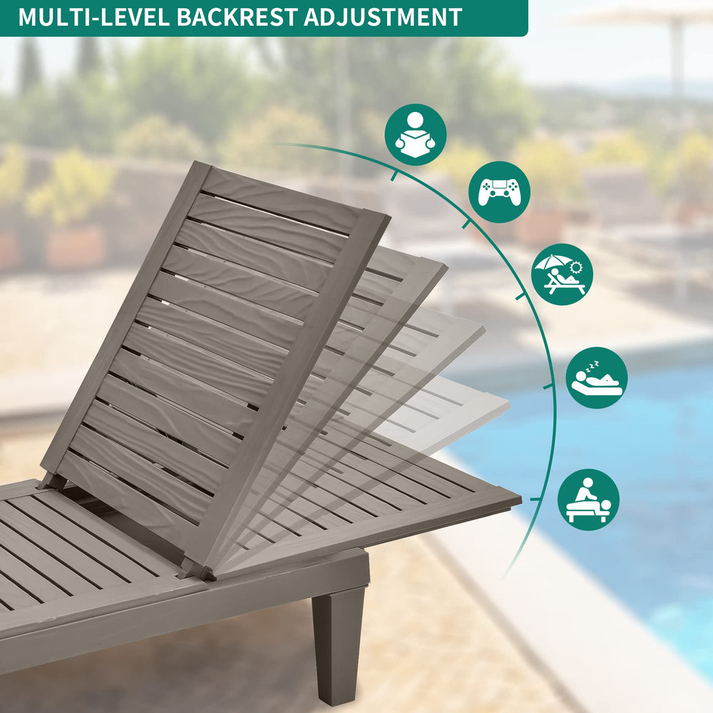 YITAHOME set demonstrating adjustable backrest positions for versatile lounging