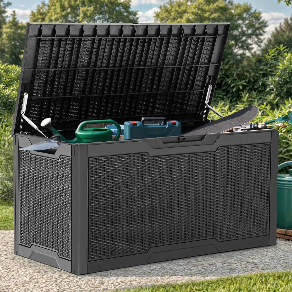 YITAHOME deck box front view showing storage and neat appearance