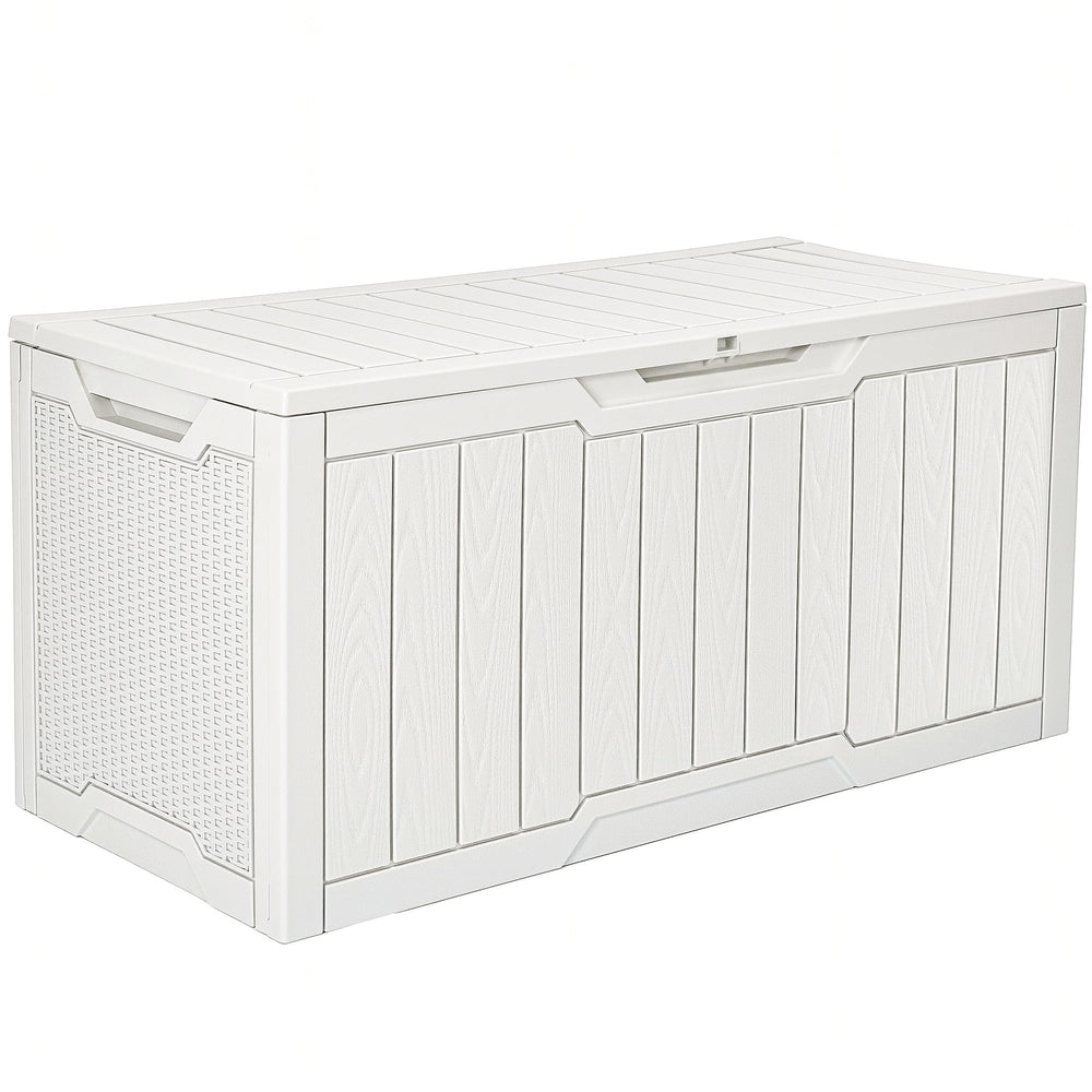 YITAHOME deck box front view showing storage and curb appeal