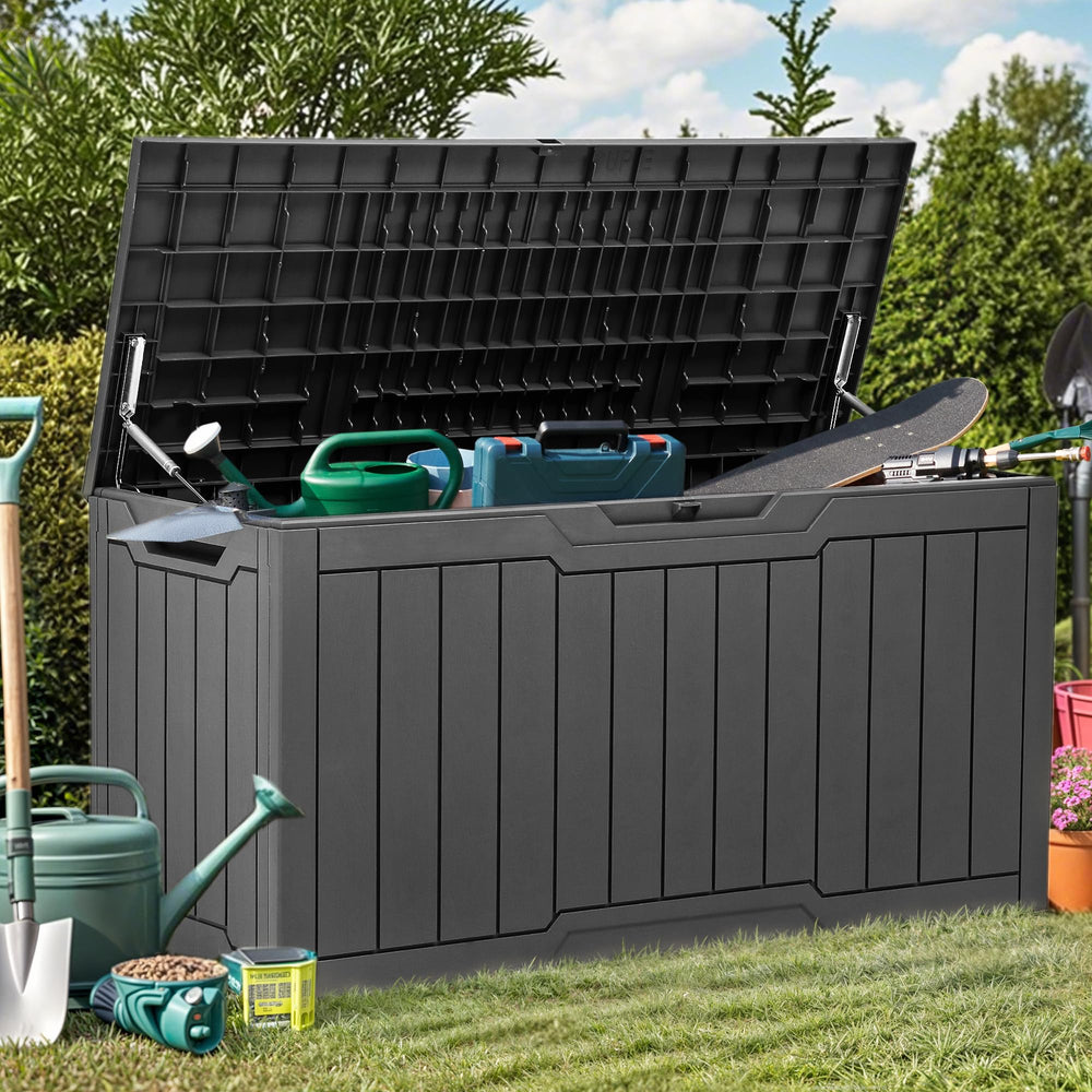 YITAHOME front view showing compact storage and tidy outdoor appeal
