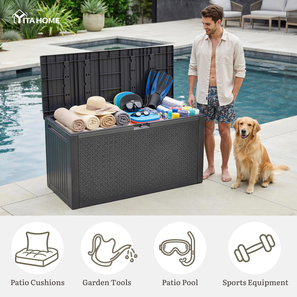 YITAHOME box next to stacked cushions showing size and capacity benefit
