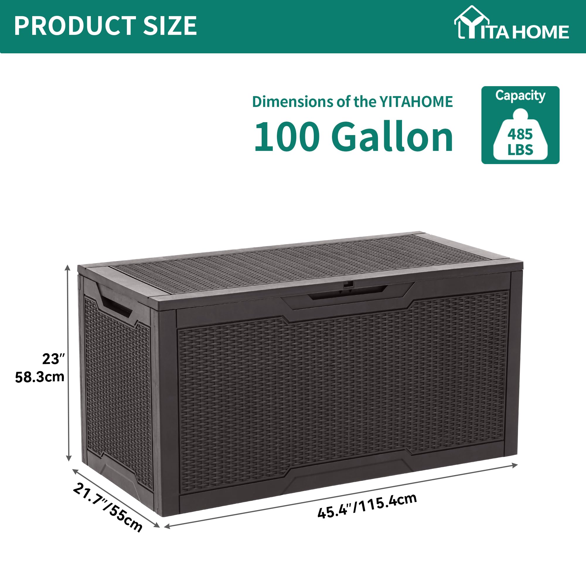 YITAHOME next to chair for scale showing compact footprint and large capacity benefit