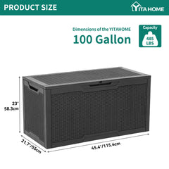 YITAHOME deck box lid open showing easy access benefit