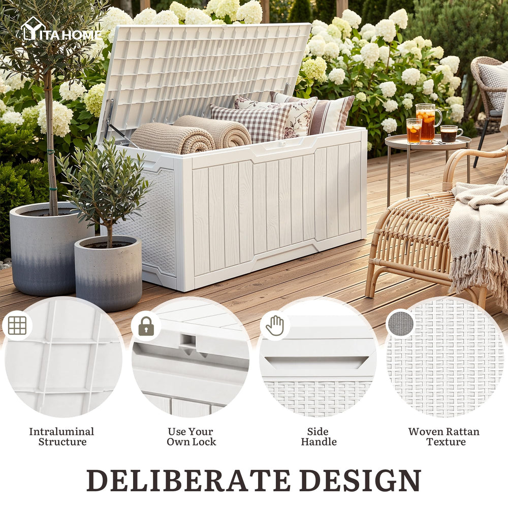 YITAHOME close-up of wood-grain rattan texture for natural look