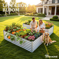 YITAHOME edge detail with rubber strip protecting hands during setup and gardening