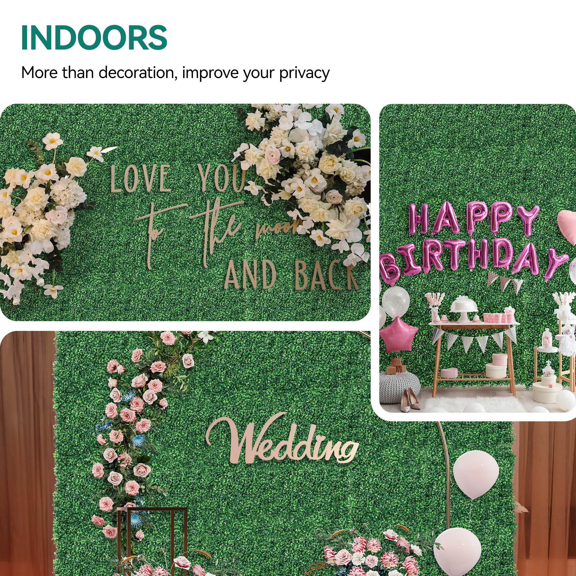 YITAHOME wedding backdrop delivering consistent photo-ready greenery