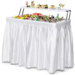 YITAHOME front view of cooler table showing sturdy tabletop and ready-to-use benefit