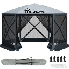 YITAHOME front view of canopy showing shelter and quick setup benefit