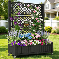 YITAHOME front view of planter trellis showing full profile and curb appeal